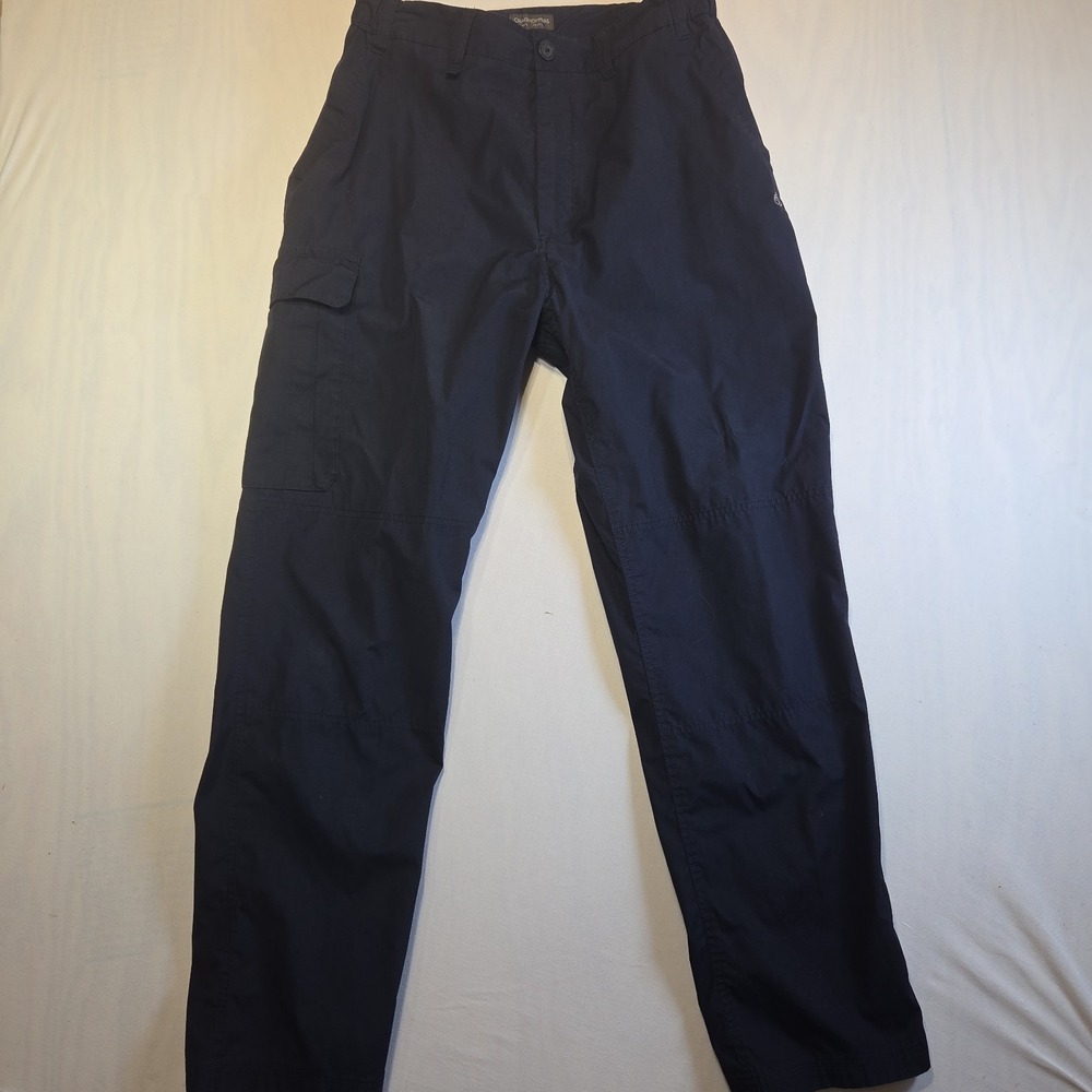 Craghoppers Cargo Hiking Pants Men's 34L Navy Blue Outdoor Travel Utility Pants